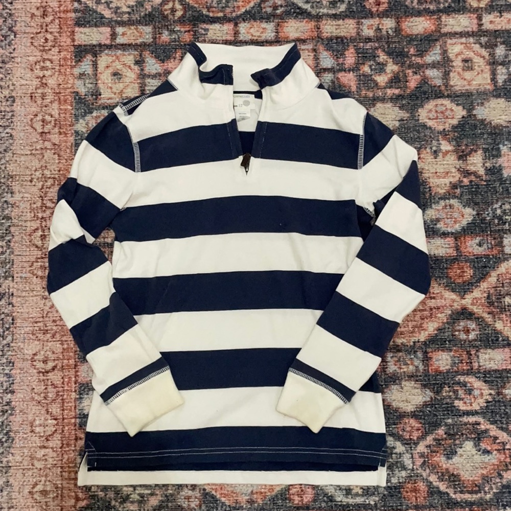 Adorable boys J. Crew quarter zip sz 12